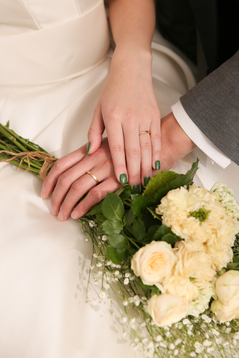 指輪とブーケ
