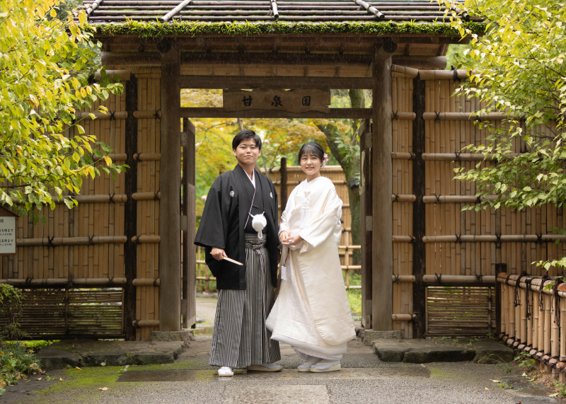雨の甘泉園公園