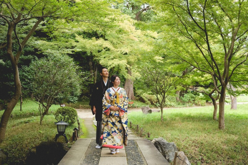 庭園の中の緑もとっても綺麗。