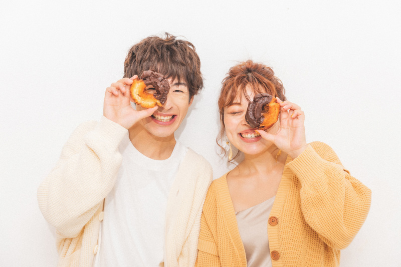 ドーナツは覗きたくなっちゃいますよね◎