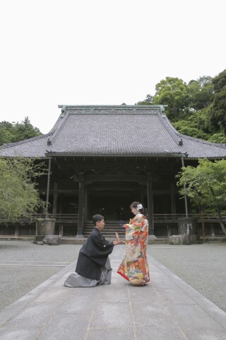 妙本寺で前撮り写真