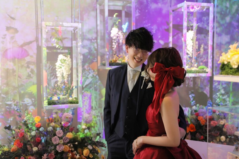 いろんなお花と映像の演出！