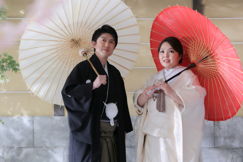 和傘を取り入れた撮影