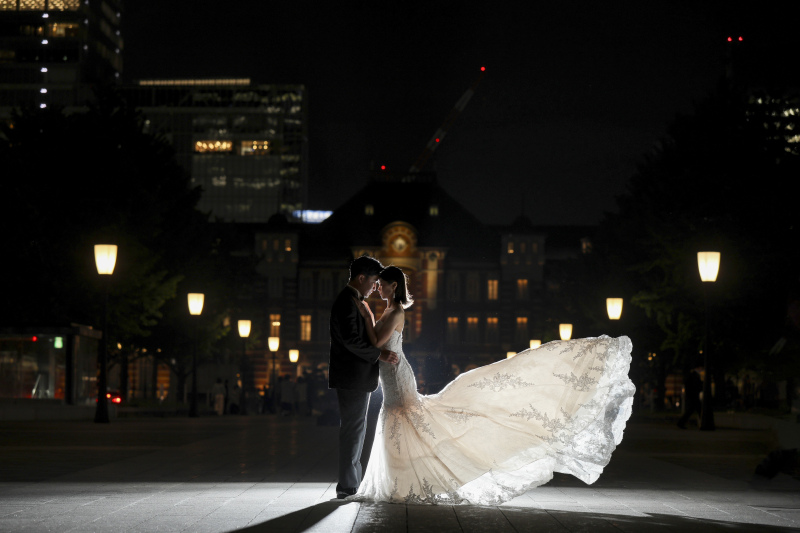 ドレスをふわっと