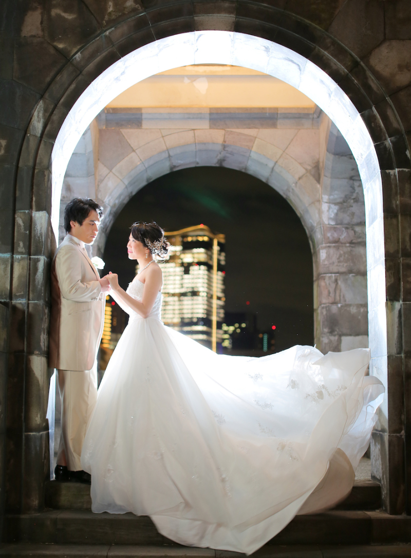 ドレスがふわっと