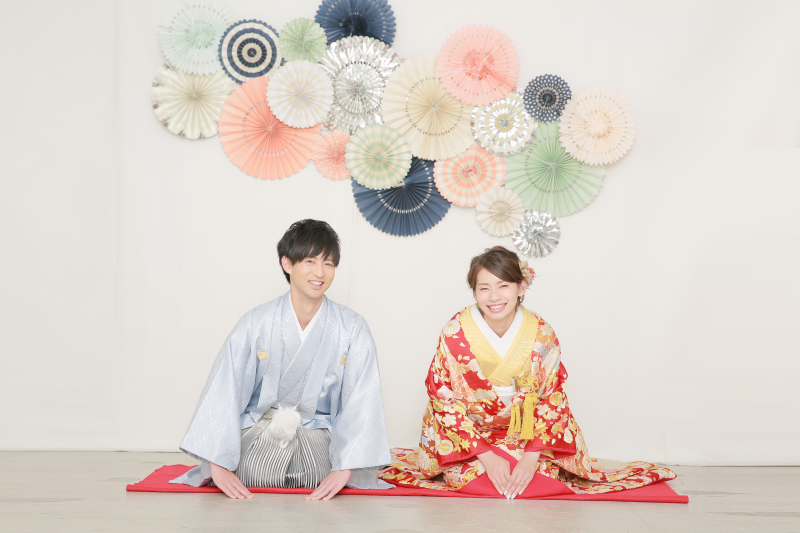 ペーパーファンの前で！