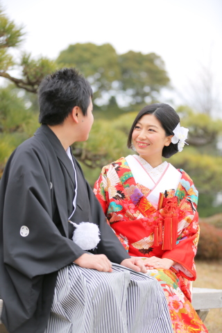 冬でも緑あふれる清澄庭園で前撮りしませんか。