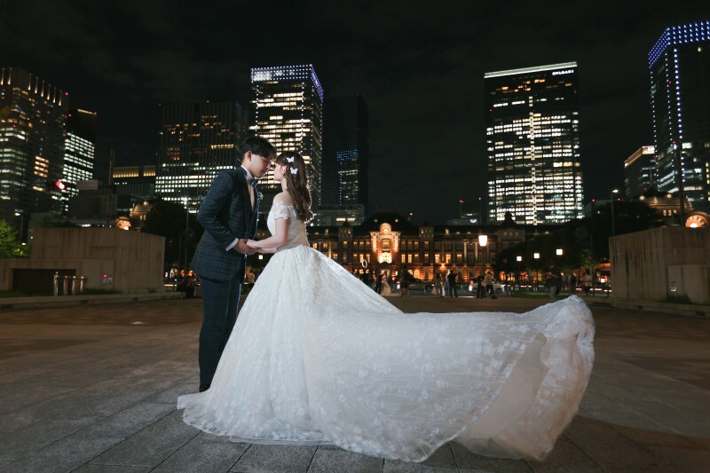 東京の夜景と一緒に