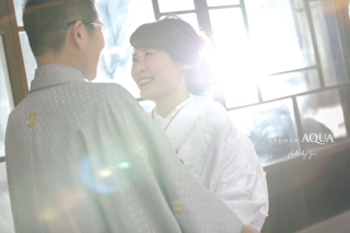 「雪の和装ロケーション」