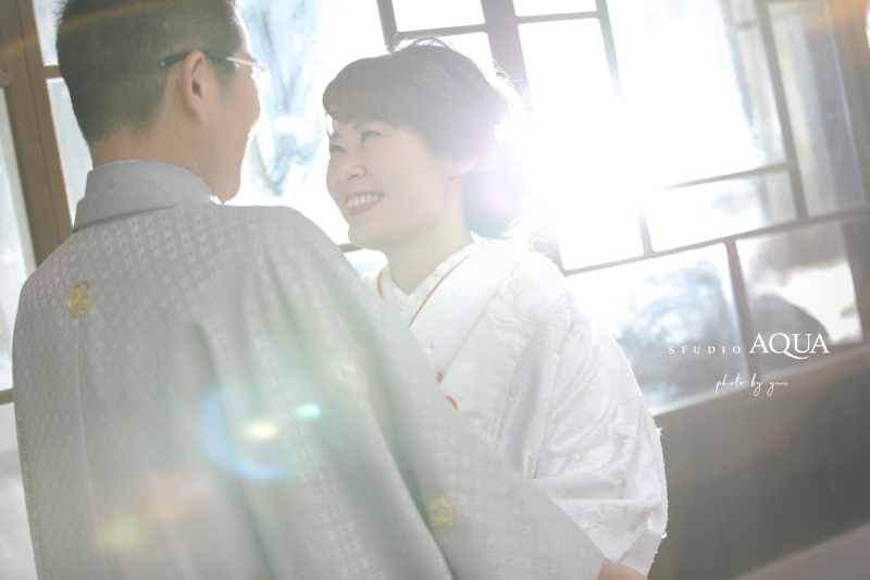 「雪の和装ロケーション」