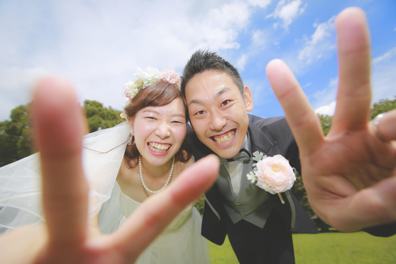 「青空でイェーイ」