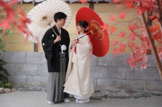 紅葉と白無垢の余韻