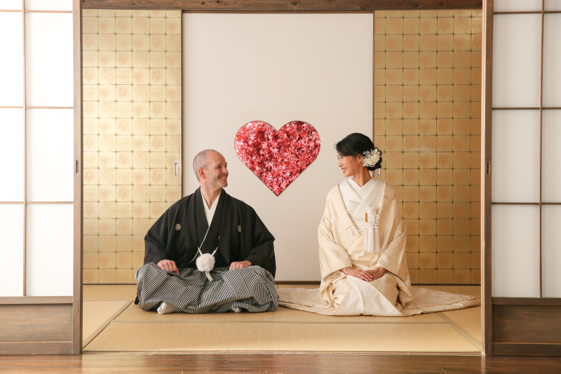 ハートを挟んで♡