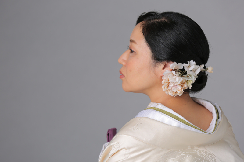 ヘアアレンジと髪飾り