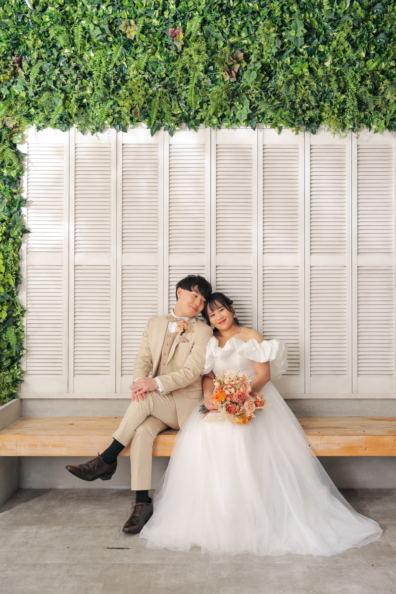 ベンチの背景で