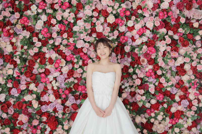 お花と新婦様