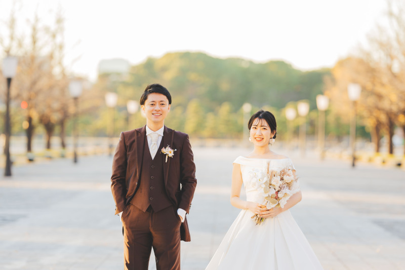 夕陽に照らされて