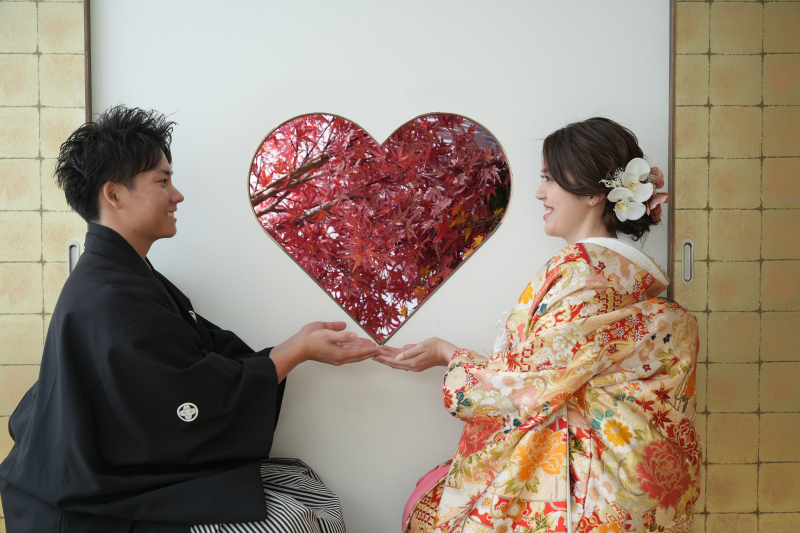 お二人で考えたポーズ！