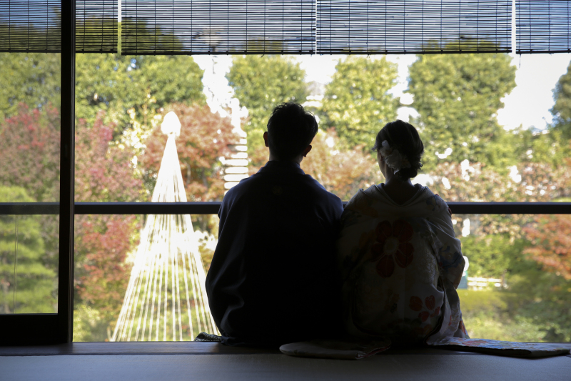 お二人のシルエット