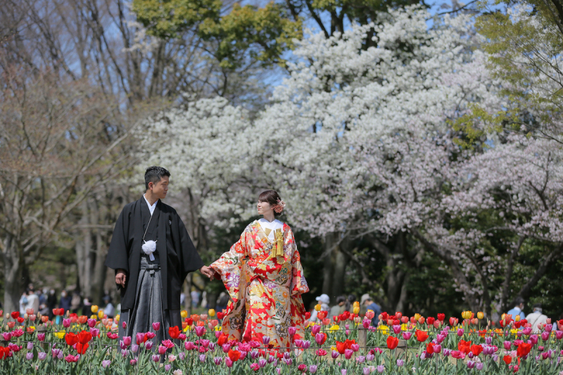 お花いっぱいのロケは楽しいです♪