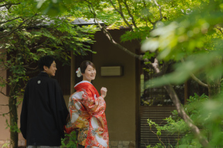 目白の庭園にて