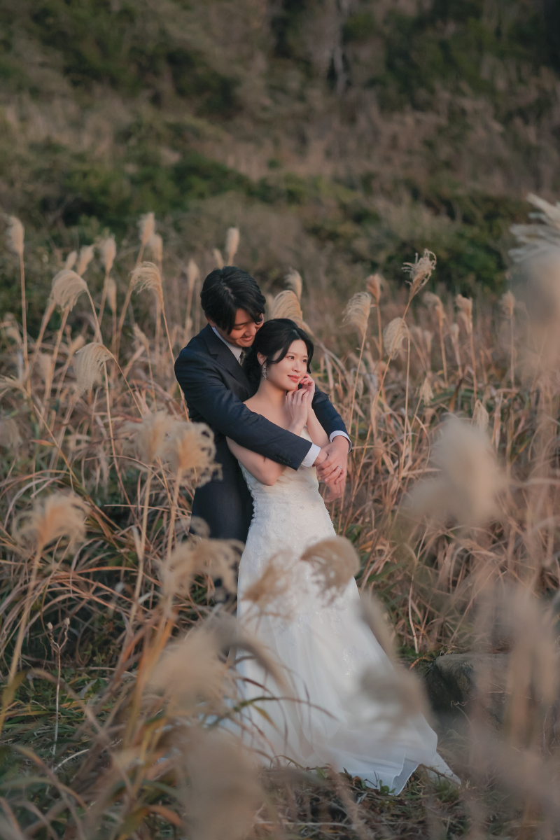 すすきに囲まれて