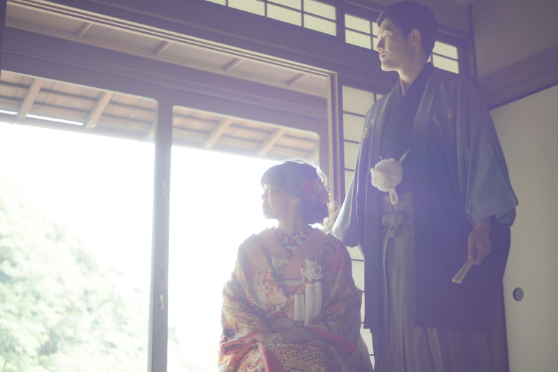 「暑いけど和装綺麗」