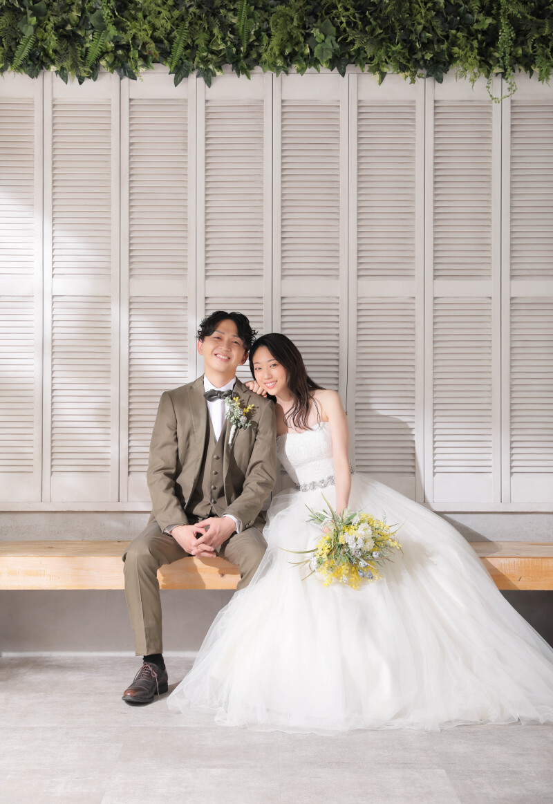 ベンチに座ってゆったりと