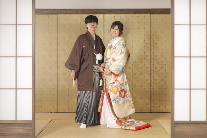 色打掛撮影からスタート