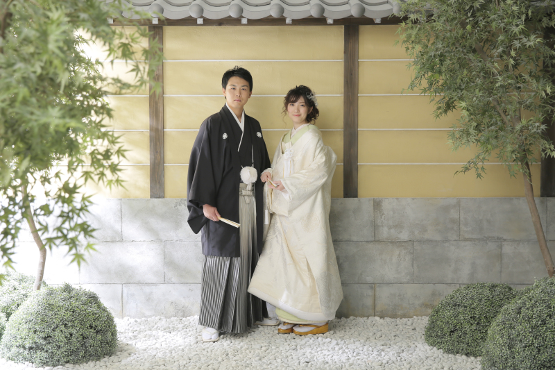 お庭でのショット。