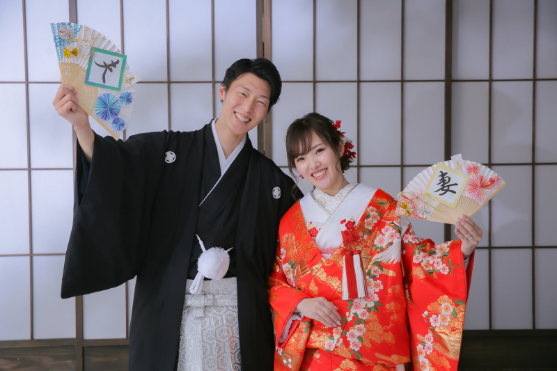 かわいいお扇子ショット！