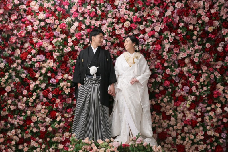 和装×フラワーウォール