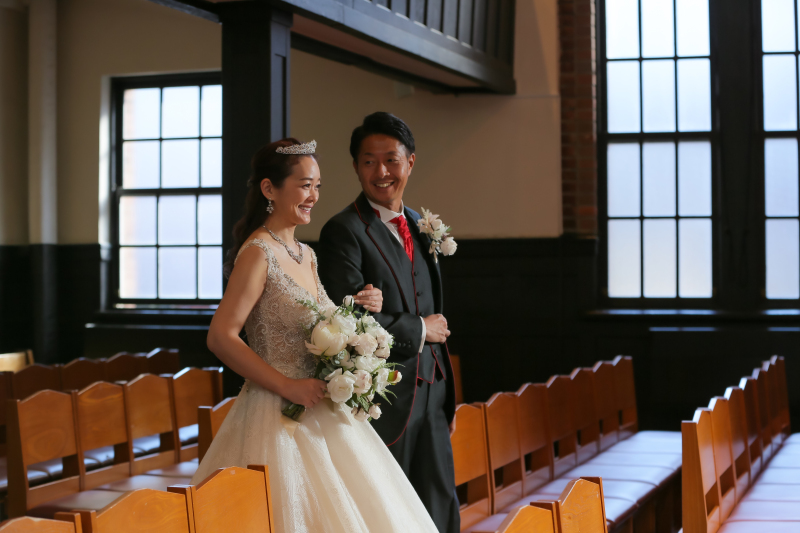 チャペルの真ん中で