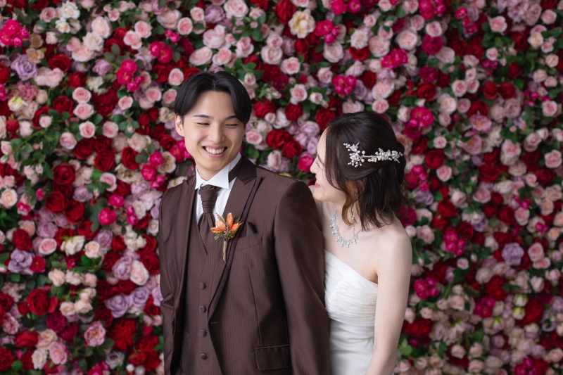 見つめ合うと自然な笑顔に