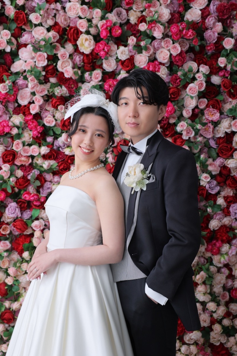 お花に囲まれて