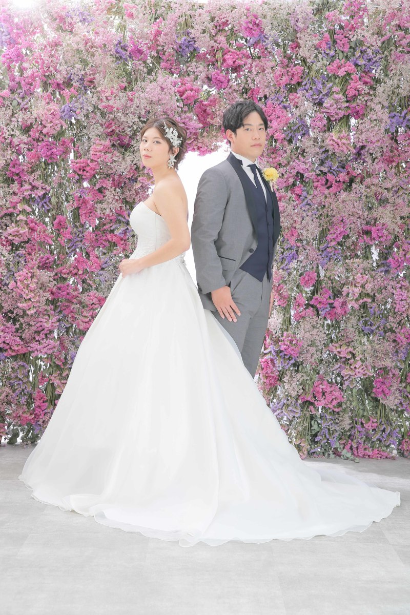 トレーン長いドレス