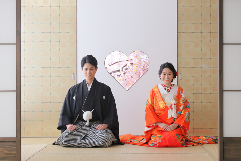 ハート型の猪目窓