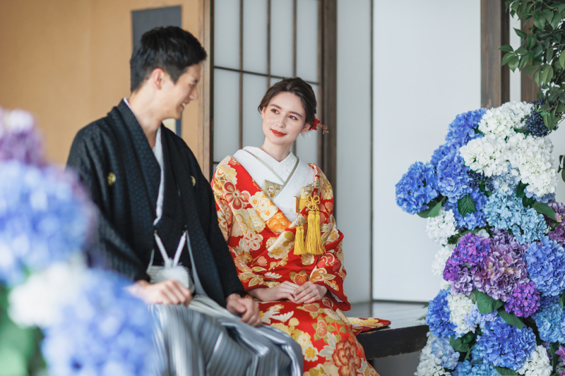 屋内庭園に紫陽花が新しく仲間に入りました!