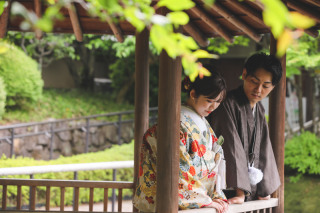 都内の庭園で和装ロケーション撮影！