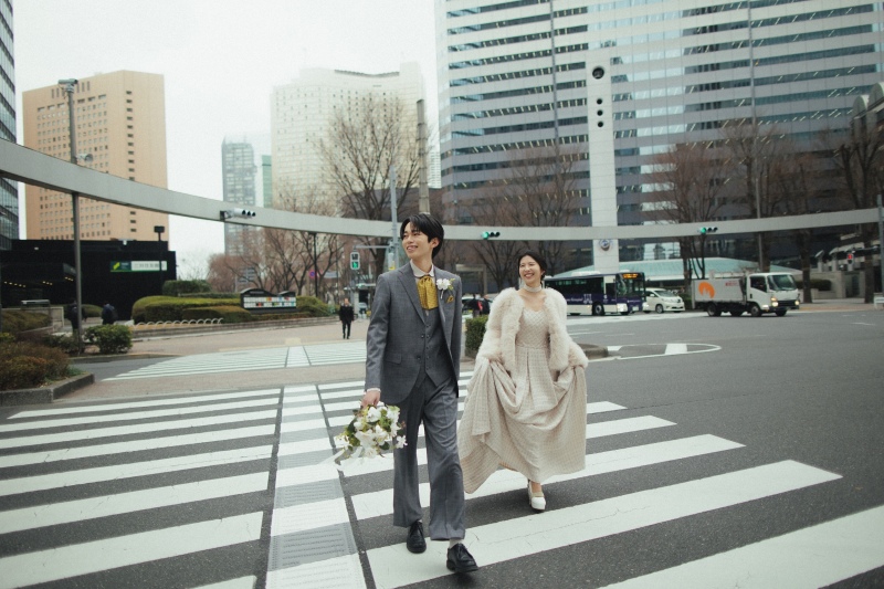 【ドレスも着物も!】洋装ロケーション+屋内庭園スタジオ◇台紙付写真1冊+20ページアルバム