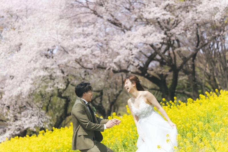 【シーズン料金2万円OFF！】昭和記念公園洋装1箇所プラン ◇200カット以上データ付◇美肌ライブレタッチ付