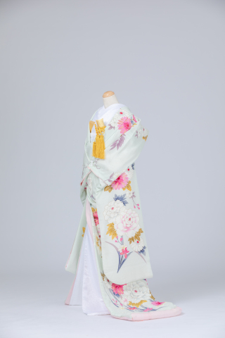 【ミントグリーン菊牡丹】IU00408