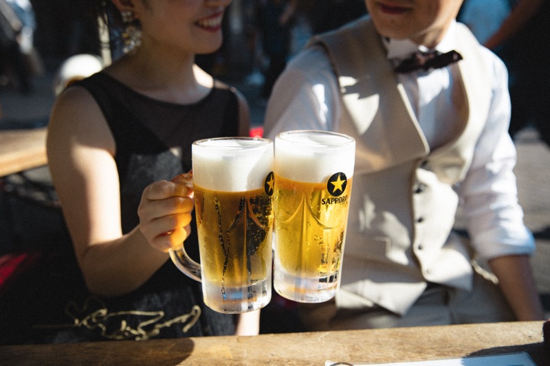 ビールで乾杯!!