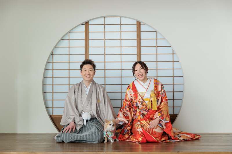 正座のお写真も一緒に！