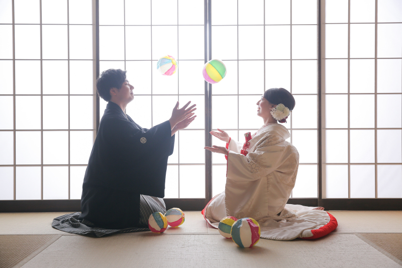 紙風船と一緒に