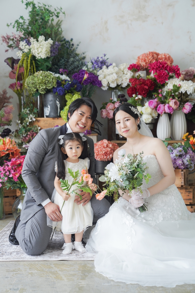 お子さんと一緒に撮影