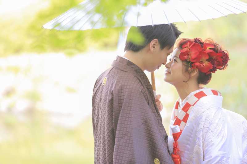 白無垢で和装ロケーション