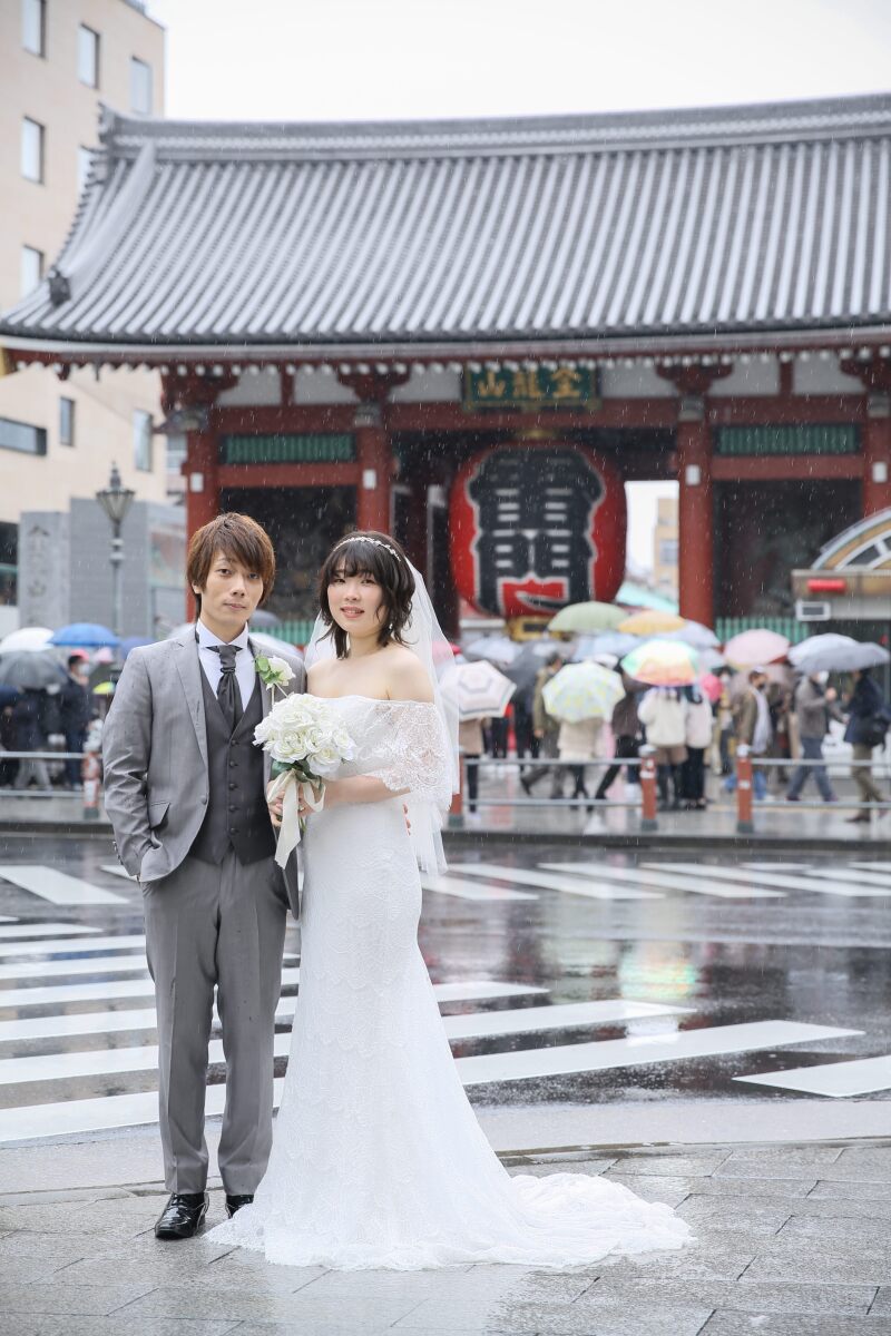 徒歩で移動し雷門へ