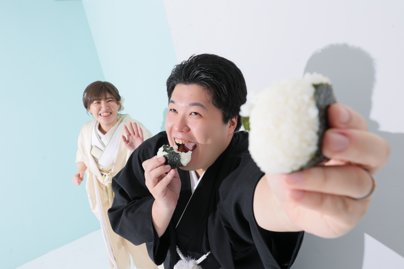お！お！ONIGIRI！！！との撮影