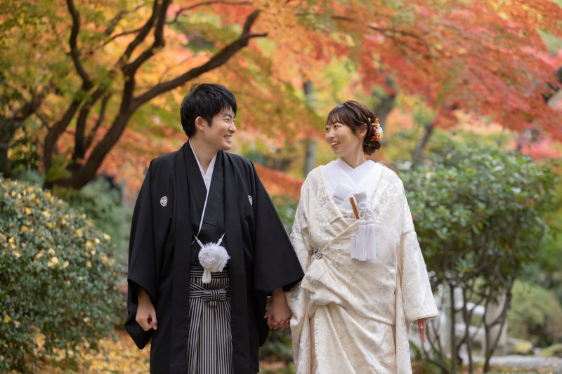 紅葉時期の和装撮影♪